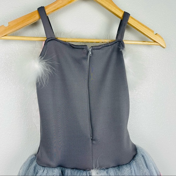 Handmade Set of Mouse Costume for Little Girl Pink-Grey with Ears headband π - Picture 4 of 13